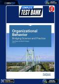 Test Bank &ndash; Organizational Behavior&colon; Bridging Science and Practice&comma; Version 4&period;0 &lpar;Bauer & Erdogan&comma; 2021&rpar; &vert; Complete Chapters 1&ndash;15 with Verified Questions&comma; Answers & Rationales