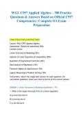 WGU C957 Applied Algebra OA &vert; 300 Practice Questions with Verified Answers & Rationales &vert; Linear Functions&comma; Systems&comma; Quadratics&comma; Exponentials&comma; Data Analysis&comma; Financial Algebra &vert; 2026 Update &vert; Graded A&plus;