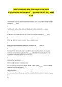 Florida Business and Finance practice exam &num;1&sol;Questons and answers &vert; Updated RATED A&plus; &vert; NEW 2026
