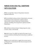 NUR256 EXAM 2026 FULL QUESTIONS WITH SOLUTIONS