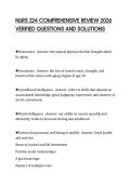 NURS 224 COMPREHENSIVE REVIEW 2026 VERIFIED QUESTIONS AND SOLUTIONS
