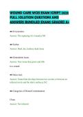 WOUND CARE WCEI EXAM SCRIPT 2026 FULL SOLUTION QUESTIONS AND ANSWERS BUNDLED EXAMS GRADED A&plus;