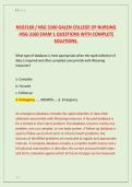NSG3160 &sol; NSG 3160 GALEN COLLEGE OF NURSING -NSG 3160 EXAM 1 QUESTIONS WITH COMPLETE  SOLUTIONS&period; 
