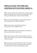 NURS 623 ACTUAL TEST PAPER 2026 QUESTIONS WITH SOLUTIONS GRADED A&plus;