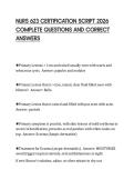 NURS 623 CERTIFICATION SCRIPT 2026 COMPLETE QUESTIONS AND CORRECT ANSWERS