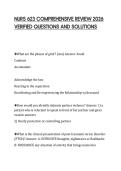 NURS 623 COMPREHENSIVE REVIEW 2026 VERIFIED QUESTIONS AND SOLUTIONS