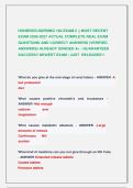 HONDROS NURSING 160 EXAM 2 &vert;&vert; MOST RECENT  EXAM 2026-2027 ACTUAL COMPLETE REAL EXAM  QUESTIONS AND CORRECT ANSWERS &lpar;VERIFIED   ANSWERS&rpar; ALREADY GRADED A&plus; &vert; GUARANTEED  SUCCESS&excl;&excl; NEWEST EXAM &vert; JUST  RELEASED&excl;&excl;
