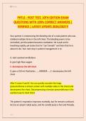 PHTLS - POST TEST&comma; 10TH EDITION EXAM  QUESTIONS WITH 100&percnt; CORRECT ANSWERS &vert;  VERIFIED &vert; LATEST UPDATE 2026&sol;2027&excl;&excl;