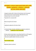 MATERNITY EVOLVE EXAM QUESTIONS WITH 100&percnt;  CORRECT ANSWERS &vert; VERIFIED &vert; UPDATED  &lpar;ACTUAL EXAM&rpar; 20262027 