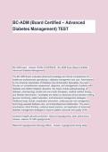 BC-ADM &lpar;Board Certified &ndash; Advanced Diabetes Management&rpar; TEST