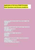 Application of US Army ESQD Principles Exam Questions and Answers Graded A&plus;