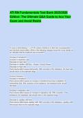ATI RN Fundamentals Test Bank 2025&sol;2026 Edition&colon; The Ultimate Q&A Guide to Ace Your Exam and Avoid Resits