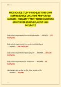 PNCB BOARDS STUDY GUIDE QUESTIONS EXAM  COMPREHENSIVE QUESTIONS AND VERIFIED  ANSWERS&vert; FREQUENTLY MOST TESTED QUESTIONS  AND VERIFIED SOLUTIONS&sol;GET IT 100&percnt;  ACCURATE&excl;&excl;