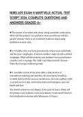 NURS 629 EXAM 4 MARYVILLE ACTUAL TEST SCRIPT 2026 COMPLETE QUESTIONS AND ANSWERS GRADED A&plus;