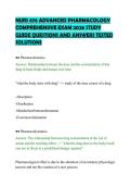 NURS 676 ADVANCED PHARMACOLOGY COMPREHENSIVE EXAM 2026 STUDY GUIDE QUESTIONS AND ANSWERS TESTED SOLUTIONS