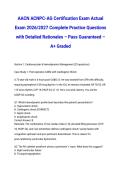 AACN ACNPC-AG Certification Exam Actual Exam 2026&sol;2027 Complete Practice Questions with Detailed Rationales &ndash; Pass Guaranteed &ndash; A&plus; Graded