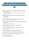 ZDTA ACTUAL EXAM PAPER 2026 QUESTIONS WITH ANSWERS GRADED A&plus;
