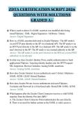 ZDTA CERTIFICATION SCRIPT 2026 QUESTIONS WITH SOLUTIONS GRADED A&plus;