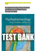 Psychopharmacology Drugs the Brain  And Behavior 3rd Edition meyer  Nursing Test Bank