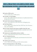 ZDTA PRACTICE EXAMINATION 2026 QUESTIONS WITH ANSWERS GRADED A&plus;