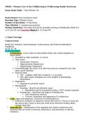 NR602 &ndash; Primary Care of the Childbearing & Childrearing Family Practicum Exam Study Guide &ndash; Final &lpar;Weeks 5-8&rpar;