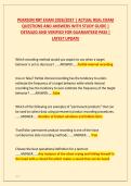 PEARSON RBT EXAM 2026&sol;2027 &vert; ACTUAL REAL EXAM  QUESTIONS AND ANSWERS WITH STUDY GUIDE &vert;  DETAILED AND VERIFIED FOR GUARANTEED PASS &vert;  LATEST UPDATE
