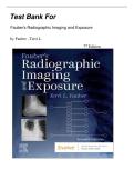 Test Bank For Fauber's Radiographic Imaging and Exposure 7th Edition by Fauber &comma; Terri L&period;&vert; Latest Version 2026
