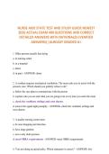 NURSE AIDE STATE TEST AND STUDY GUIDE NEWEST  2026 ACTUAL EXAM 400 QUESTIONS AND CORRECT  DETAILED ANSWERS WITH RATIONALES &lpar;VERIFIED  ANSWERS&rpar; &vert;ALREADY GRADED A&plus;