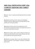 NURS 5366 CERTIFICATION SCRIPT 2026 COMPLETE QUESTIONS AND CORRECT ANSWERS