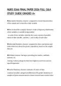 NURS 5366 FINAL PAPER 2026 FULL Q&A STUDY GUIDE GRADED A