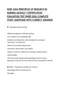 NURS 5366 PRINCIPLES OF RESEARCH IN NURSING MODULE 1 CERTIFICATION EVALUATION TEST PAPER 2026 COMPLETE STUDY QUESTIONS WITH CORRECT ANSWERS