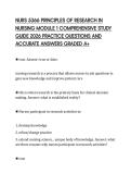NURS 5366 PRINCIPLES OF RESEARCH IN NURSING MODULE 1 COMPREHENSIVE STUDY GUIDE 2026 PRACTICE QUESTIONS AND ACCURATE ANSWERS GRADED A&plus;
