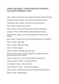 CHEM 1020 EXAM 1 QUESTIONS WITH VERIFIED ACCURATE ANSWERS 2026
