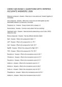 CHEM 1020 EXAM 3 QUESTIONS WITH VERIFIED ACCURATE ANSWERS 2026
