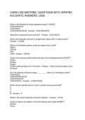 CHEM 1020 MIDTERM QUESTIONS WITH VERIFIED ACCURATE ANSWERS 2026