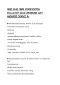 NURS 6540 FINAL CERTIFICATION EVALUATION 2026 QUESTIONS WITH ANSWERS GRADED A&plus;