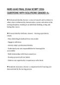 NURS 6540 FINAL EXAM SCRIPT 2026 QUESTIONS WITH SOLUTIONS GRADED A&plus;