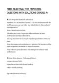 NURS 6540 FINAL TEST PAPER 2026 QUESTIONS WITH SOLUTIONS GRADED A&plus;