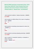 Maryland  Psychology Jurisprudence Exams &vert;&vert; Most Recent Exams 2026-2027 