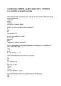 CHEM 1020 EXAM 1 QUESTIONS WITH VERIFIED ACCURATE ANSWERS 2026