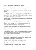 CHEM 1020 FINAL EXAM STUDY GUIDE