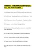 NYS EMT B STATE PRACTICE PAPER 2026 FULL SOLUTION GRADED A&plus;