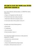 NYS EMT B STATE TEST BANK 2026 TESTED QUESTIONS GRADED A&plus;
