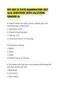NYS EMT B STATE EXAMINATION TEST 2026 QUESTIONS WITH SOLUTIONS GRADED A&plus;