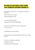 NYS EMT B STATE FINAL STUDY GUIDE 2026 COMPLETE ANSWERS GRADED A&plus;