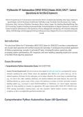 WGU D522 Python for IT Automation Exam 2026&sol;2027 &ndash; Questions and Answers Comprehensive Exam Material