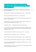Lead Inspector &sol; Assessor Course Final Exam with Actual Answers 2025-2026 Updated&period; 