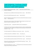 Lead Inspector &sol; Assessor Course Final Exam with Guaranteed Pass Solutions 2025-2026 Updated&period;