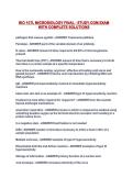 BIO 107L MICROBIOLOGY FINAL - STUDY&period;COM EXAM WITH COMPLETE SOLUTIONS