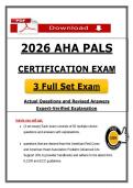 AHA PALS Certification Exam &lpar;PDF&rpar; &vert; Updated PALS Exam Questions &vert; Pediatric Life Support